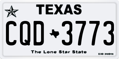 TX license plate CQD3773