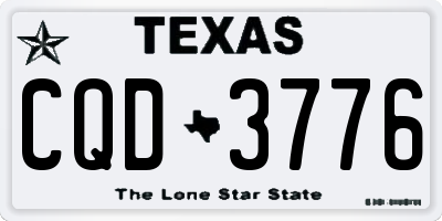 TX license plate CQD3776