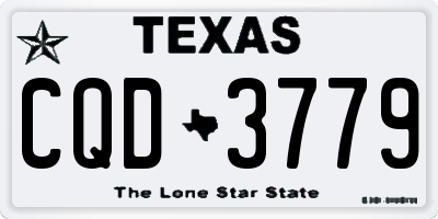 TX license plate CQD3779