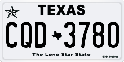 TX license plate CQD3780