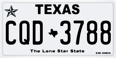 TX license plate CQD3788