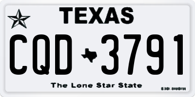TX license plate CQD3791