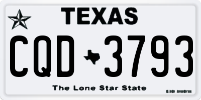 TX license plate CQD3793