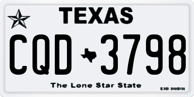 TX license plate CQD3798