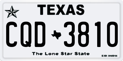 TX license plate CQD3810