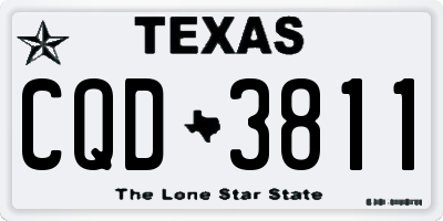 TX license plate CQD3811