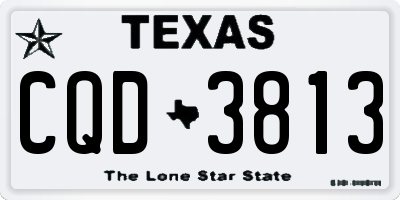 TX license plate CQD3813