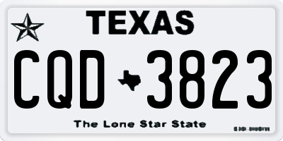 TX license plate CQD3823