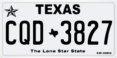 TX license plate CQD3827