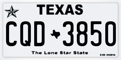 TX license plate CQD3850