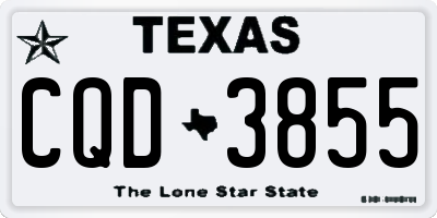 TX license plate CQD3855