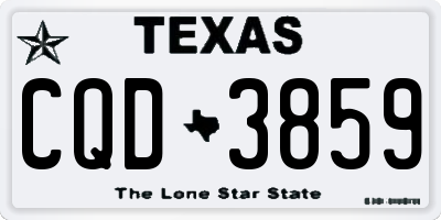 TX license plate CQD3859