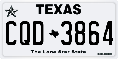 TX license plate CQD3864