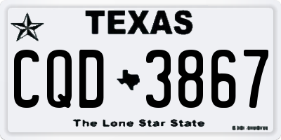 TX license plate CQD3867