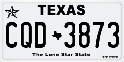 TX license plate CQD3873