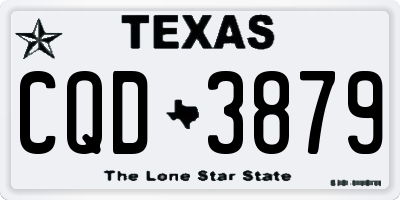 TX license plate CQD3879