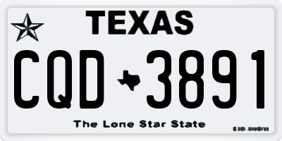 TX license plate CQD3891