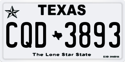 TX license plate CQD3893