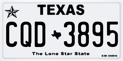 TX license plate CQD3895