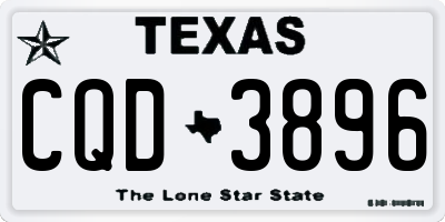 TX license plate CQD3896