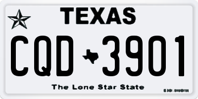 TX license plate CQD3901