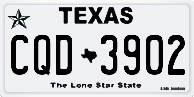 TX license plate CQD3902