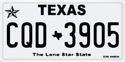 TX license plate CQD3905