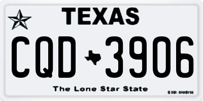 TX license plate CQD3906