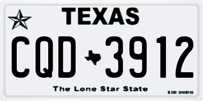 TX license plate CQD3912