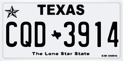TX license plate CQD3914