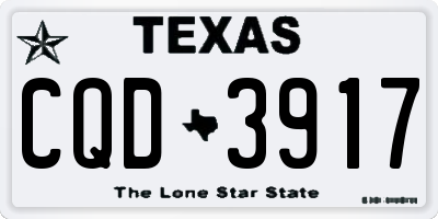 TX license plate CQD3917