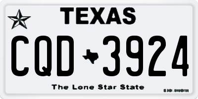TX license plate CQD3924