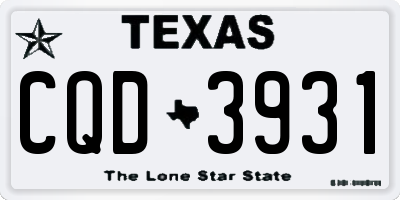 TX license plate CQD3931