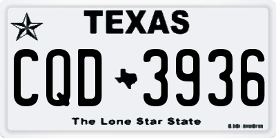 TX license plate CQD3936
