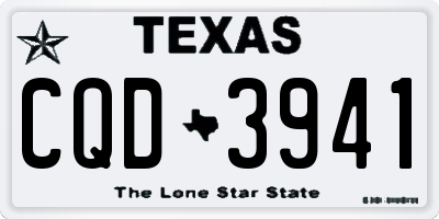TX license plate CQD3941