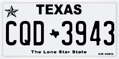TX license plate CQD3943