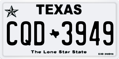 TX license plate CQD3949