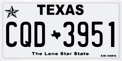 TX license plate CQD3951