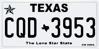 TX license plate CQD3953