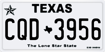 TX license plate CQD3956