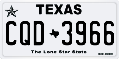TX license plate CQD3966