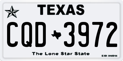 TX license plate CQD3972