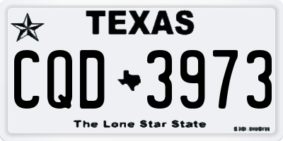 TX license plate CQD3973