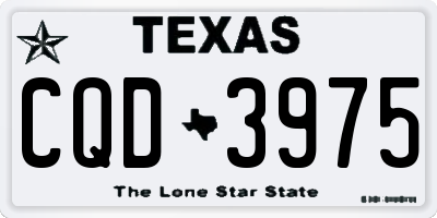 TX license plate CQD3975
