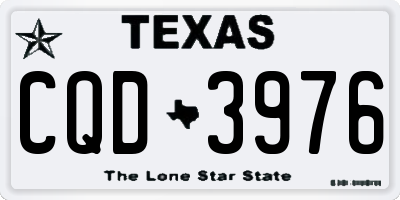 TX license plate CQD3976