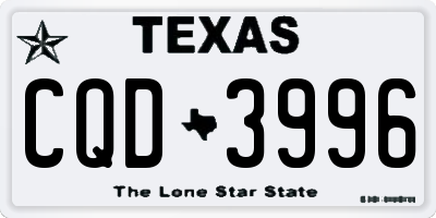 TX license plate CQD3996