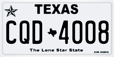 TX license plate CQD4008