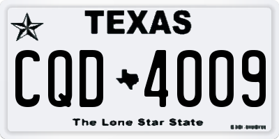 TX license plate CQD4009