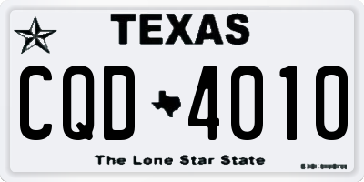 TX license plate CQD4010