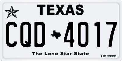 TX license plate CQD4017